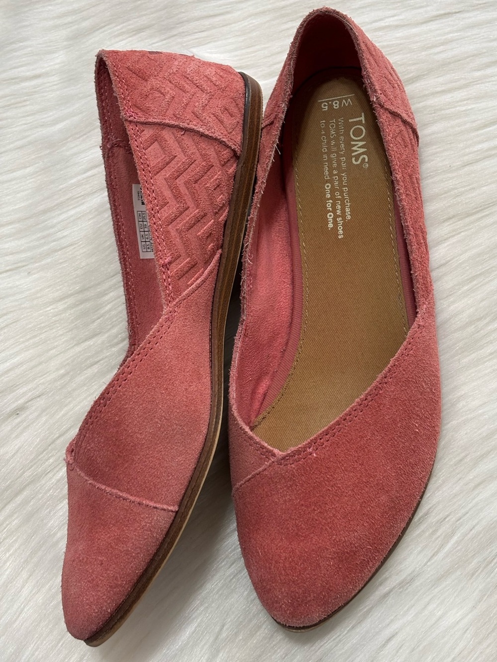 Toms Dusty Rose Pink Jutti Flat Size 8.5